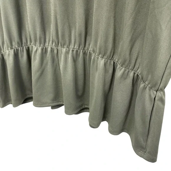 Chico's Easy Wear Short Sleeve Peplum Top Green 16 - Picture 7 of 8